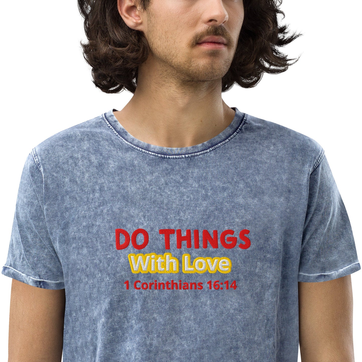Do Things With Love Denim Tee