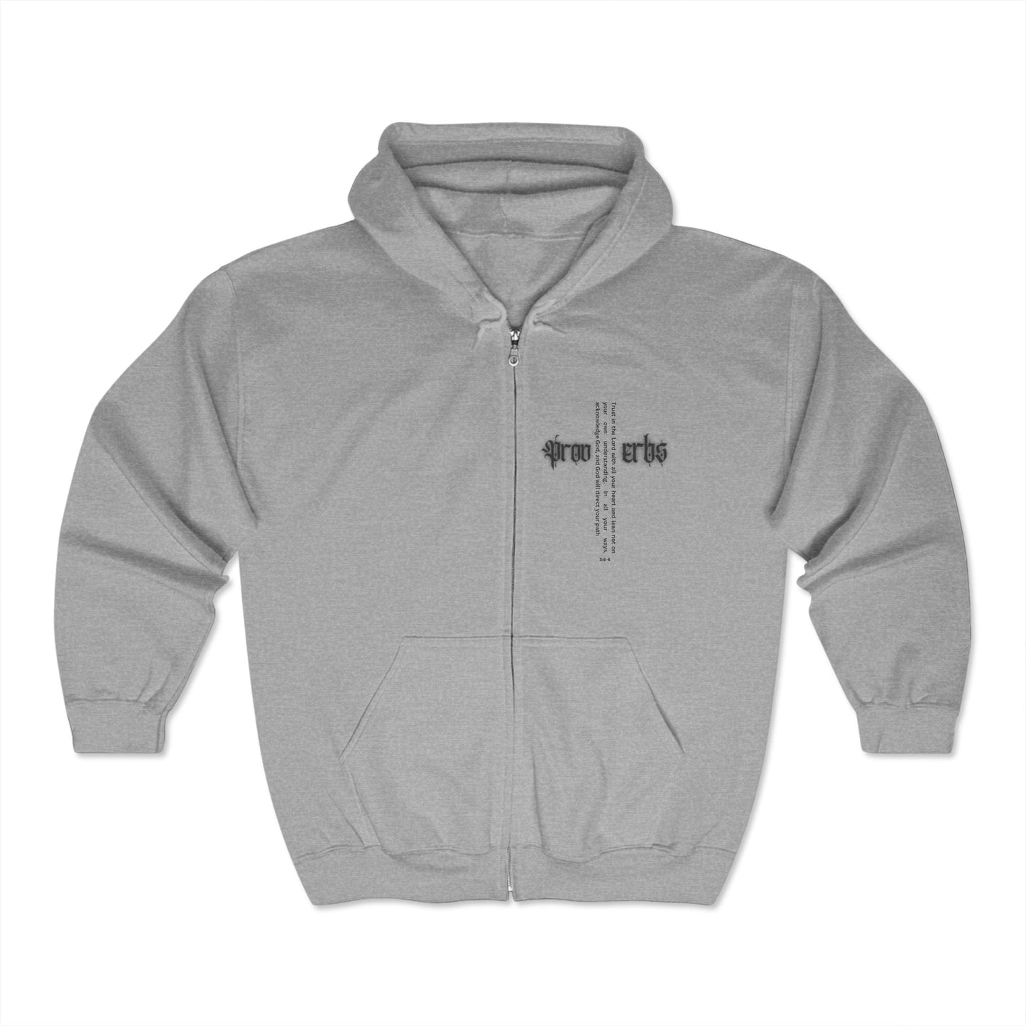 Proverbs 3:5-6 Zip Hoodie Men
