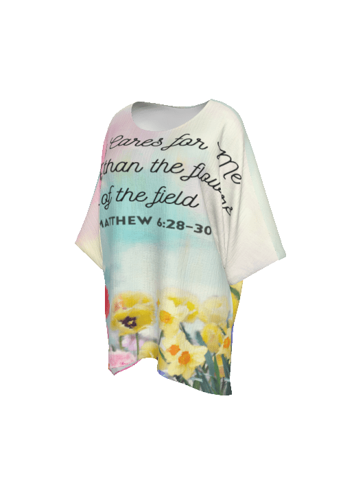 God Cares For Me Bat Sleeve Shirt